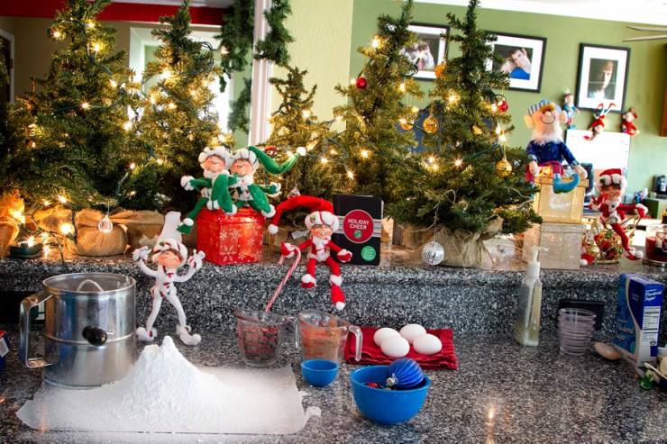 Edmond and friends help me get everything ready