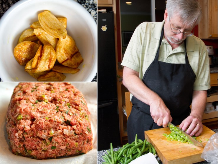 Making preparations for Meatloaf
