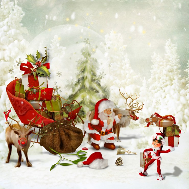 Edmond elf "Helps" Santa