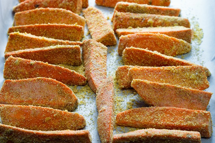 Cornmeal Coated yams