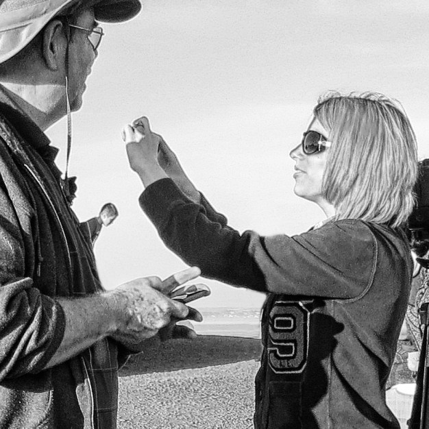 A close up of a photo I took this weekend of a couple of my photog friends