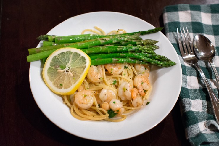 Finished Shrimp Scampi Meal