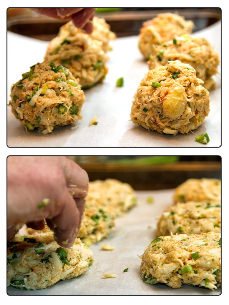 Form into balls and then smash into patties