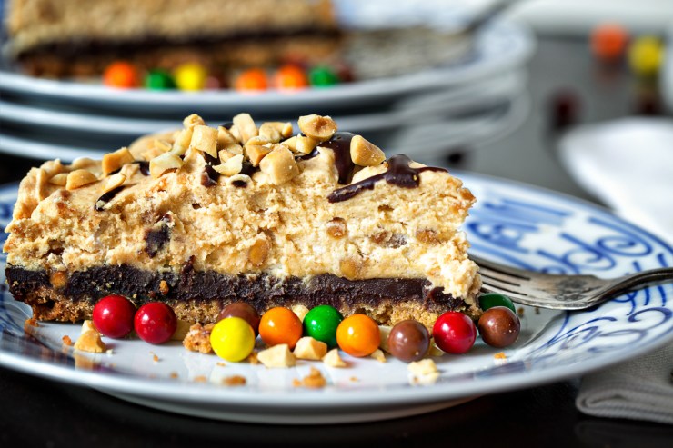 Black Bottom Peanut Butter Mousse Pie