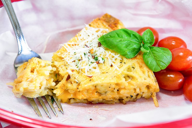 Spaghetti & Cheese Snack Pie