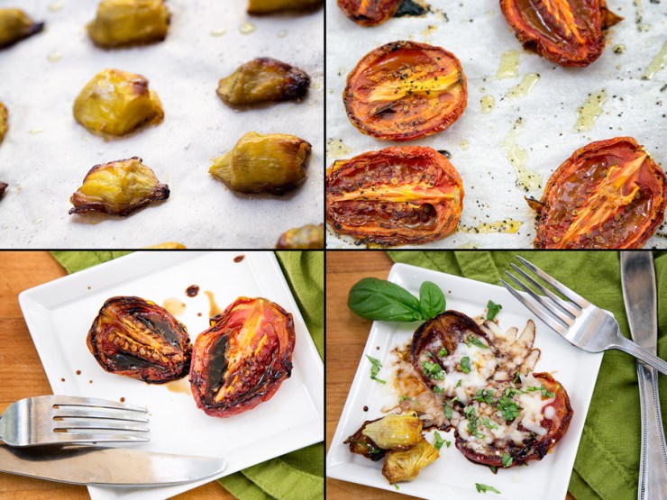 Successful roasted tomatoes and roasted artichoke hearts