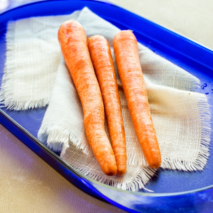 Carrots waiting to be shredded