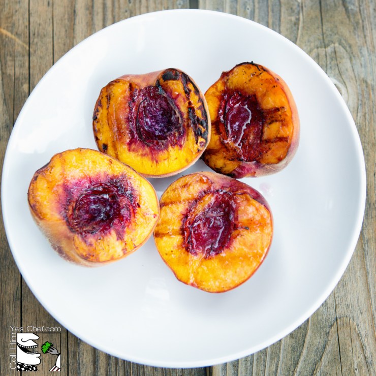 Grilled peaches