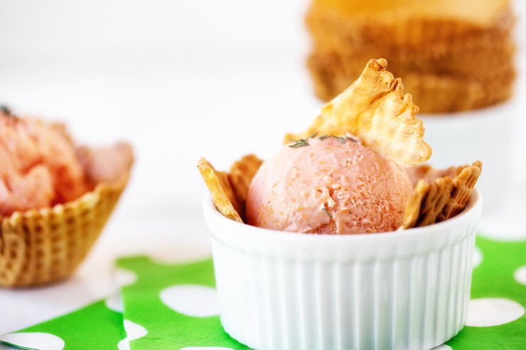 Even broken waffle cups can be used attractively