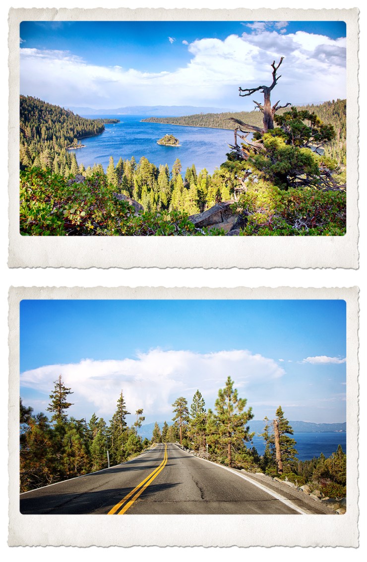 Beautiful Emerald Bay and the breathtaking road to Emerald Bay