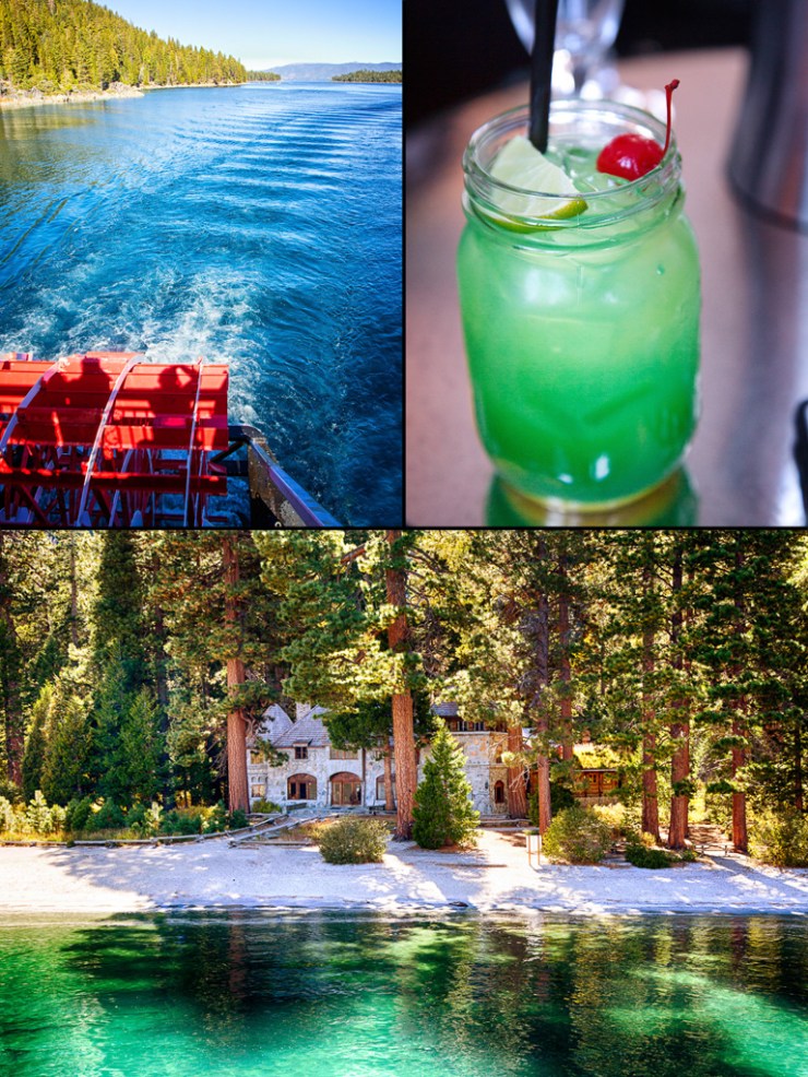 Tahoe Queen Paddle Wheel, Emerald Bay drink and the Vikingsholm on the shores of Emerald Bay