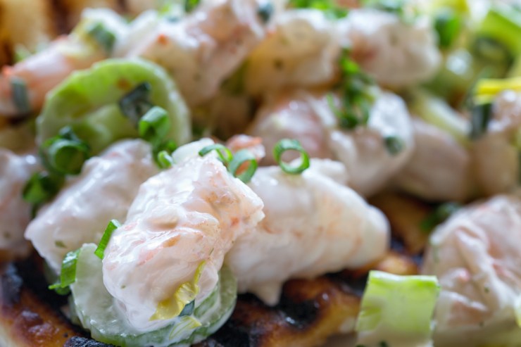 shrimp, celery, scallions, mayo