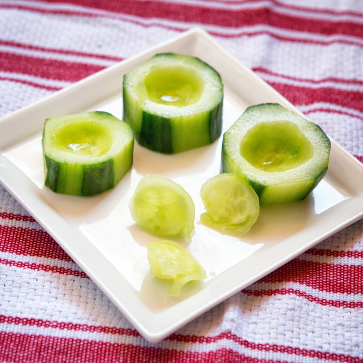Scooped out Cukes