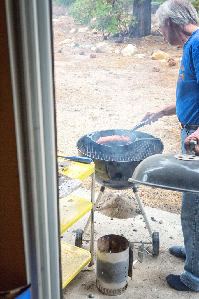 Yes!Chef! tending to his food