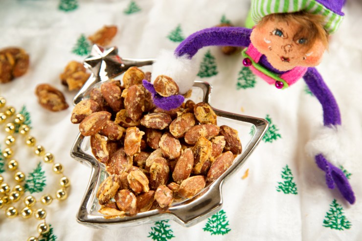 Parmesan Roasted Almonds and an elf